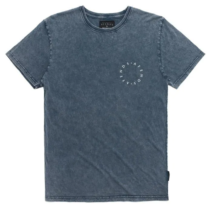 Afends Mens DOUBLES - logo slim tee